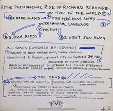 Load image into Gallery viewer, Richard Strange : The Live Rise Of Richard Strange (LP, Album)
