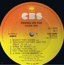 Load image into Gallery viewer, Adam Ant : Friend Or Foe (LP, Album)
