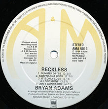 Load image into Gallery viewer, Bryan Adams : Reckless (LP, Album)