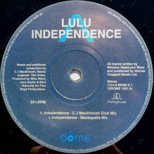 Load image into Gallery viewer, Lulu : Independence (Brothers In Rhythm and CJ Mackintosh Mixes) (12")