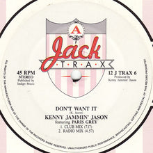 Load image into Gallery viewer, Kenny "Jammin" Jason Featuring Paris Grey : Don't Want It (12", Ltd)
