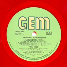 Load image into Gallery viewer, U.K. Subs* : Diminished Responsibility (LP, Album, Ltd, Red)