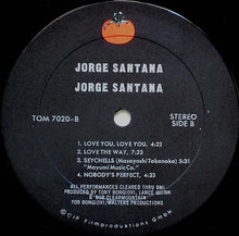 Load image into Gallery viewer, Jorge Santana : Jorge Santana (LP, Album)