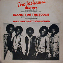 Load image into Gallery viewer, The Jacksons : Destiny (12", Single, Ltd)
