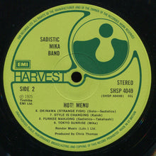 Load image into Gallery viewer, Sadistic Mika Band : Hot! Menu (LP, Album)