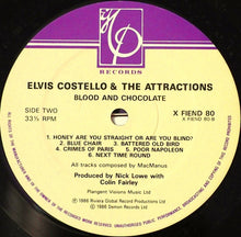 Load image into Gallery viewer, Elvis Costello And The Attractions* : Blood & Chocolate (LP, Album, CBS)