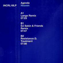 Load image into Gallery viewer, Agenda : Heaven (Mixes By Lange & DJ Sakin) (12")