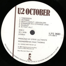 Load image into Gallery viewer, U2 : October (LP, Album)