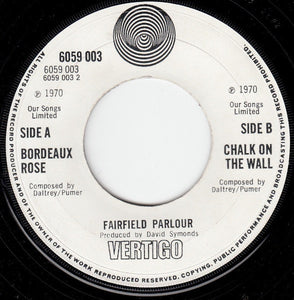 Fairfield Parlour : Bordeaux Rose (7", Single)
