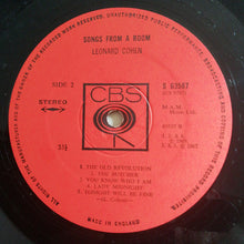Load image into Gallery viewer, Leonard Cohen : Songs From A Room (LP, Album, RE)