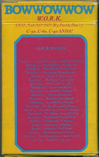 Load image into Gallery viewer, Bow Wow Wow : W.O.R.K. (N.O. Nah No! No! My Daddy Don't) (Cass, Single, Yel)