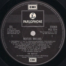 Load image into Gallery viewer, The Beatles : The Beatles Ballads (20 Original Tracks) (LP, Comp)