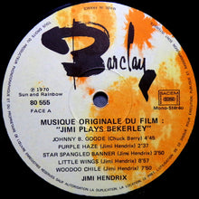 Load image into Gallery viewer, Jimi Hendrix : Musique Originale Du Film : "Jimi Plays Berkeley" (LP, Album)