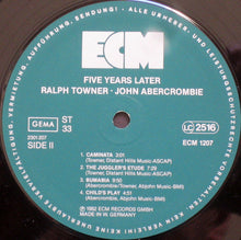 Load image into Gallery viewer, Ralph Towner / John Abercrombie : Five Years Later (LP, Album)