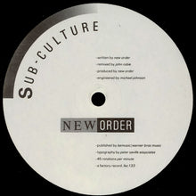 Load image into Gallery viewer, New Order : Sub-Culture (12", Single)