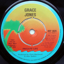 Load image into Gallery viewer, Grace Jones : Private Life (7", Single, Pic)