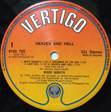 Load image into Gallery viewer, Black Sabbath : Heaven And Hell (LP, Album)