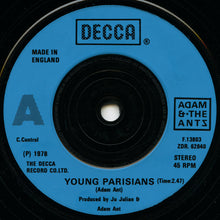 Load image into Gallery viewer, Adam And The Ants : Young Parisians (7", RE, Blu)