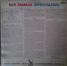 Load image into Gallery viewer, Ravi Shankar : Improvisations And Theme From Pather Panchali (LP, Album, Mono, RE)