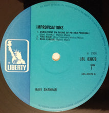 Load image into Gallery viewer, Ravi Shankar : Improvisations And Theme From Pather Panchali (LP, Album, Mono, RE)