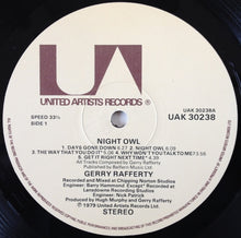 Load image into Gallery viewer, Gerry Rafferty : Night Owl (LP, Album)