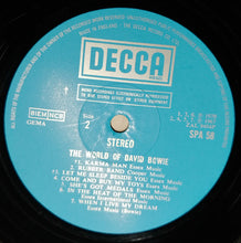 Load image into Gallery viewer, David Bowie : The World Of David Bowie (LP, Comp)