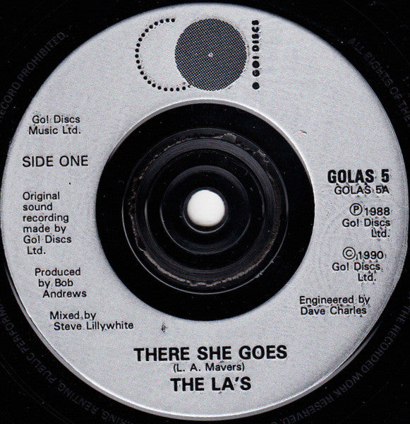 The La's – There She Goes 7” 2008Reissue The La's – There She Goes – Vinyl (Paper Labels, 7