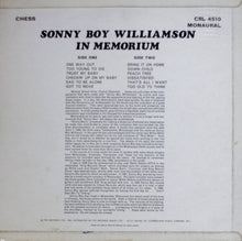 Load image into Gallery viewer, Sonny Boy Williamson (2) : In Memorium (LP, Comp, Mono)