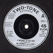 Load image into Gallery viewer, The Specials Featuring Rico* : A Message To You Rudy / Nite Klub (7", Single, Sil)