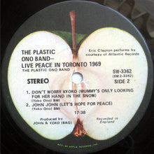 Load image into Gallery viewer, The Plastic Ono Band : Live Peace In Toronto 1969 (LP, Album, Win)