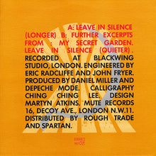 Load image into Gallery viewer, Depeche Mode : Leave In Silence (12", Single, Tex)