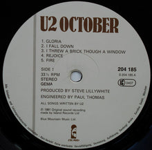 Load image into Gallery viewer, U2 : October (LP, Album)