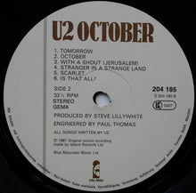 Load image into Gallery viewer, U2 : October (LP, Album)