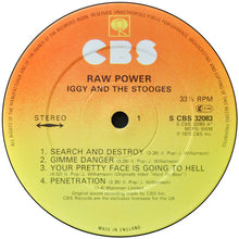 Load image into Gallery viewer, Iggy And The Stooges* : Raw Power (LP, Album, RE)