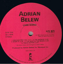 Load image into Gallery viewer, Adrian Belew : Lone Rhino (LP, Album)