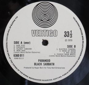 Black Sabbath : Paranoid (LP, Album, RP, Gat)