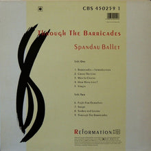 Load image into Gallery viewer, Spandau Ballet : Through The Barricades (LP, Album)