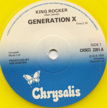 Load image into Gallery viewer, Generation X (4) : King Rocker (7", Single, Ltd, Yel)