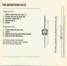 Load image into Gallery viewer, The Boomtown Rats : The Boomtown Rats (Cass, Album)