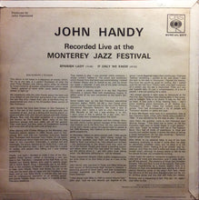 Load image into Gallery viewer, John Handy : Recorded Live At The Monterey Jazz Festival (LP, Album, Mono)