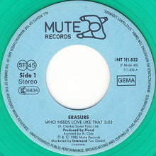 Load image into Gallery viewer, Erasure : Who Needs Love Like That (7", Single, Gre)