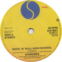Load image into Gallery viewer, Ramones : Rock 'N' Roll High School (7", Single)