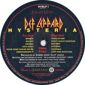 Def Leppard : Hysteria (LP, Album)