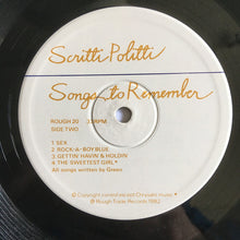 Load image into Gallery viewer, Scritti Politti : Songs To Remember (LP, Album)