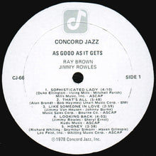 Load image into Gallery viewer, Ray Brown · Jimmy Rowles : As Good As It Gets (LP, Album)