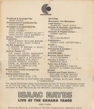 Load image into Gallery viewer, Isaac Hayes : Live At The Sahara Tahoe (2xCass, Album)