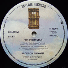 Load image into Gallery viewer, Jackson Browne : For Everyman (LP, Album, RE)