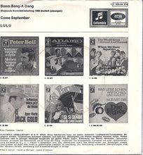 Load image into Gallery viewer, Lulu : Boom Bang-A-Bang (Englands Eurovisionsbeitrag 1969 Deutsch Gesungen) (7", Single)