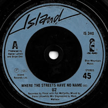 Load image into Gallery viewer, U2 : Where The Streets Have No Name (7", Single, Blu)