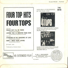 Load image into Gallery viewer, Four Tops : Four Top Hits (7", EP, Pus)